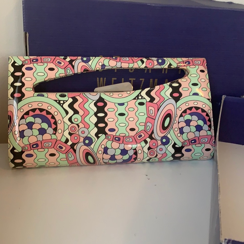 Stuart Weitzman carnigrip pastel clutch